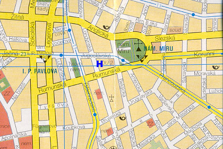 mapa prahy - hotel Lunk